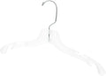 16.5” Clear Plastic Hangers 20 Pack - Durable Clothes Hanger for Wardrobe Organization, Essential Plastic Hanger for Garments, Versatile Coat Hangers for Home and Retail Use