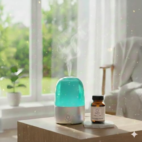 G’s Breeze Smart Diffuser with Refill – Bluetooth & Wi-Fi App Control, Gradient LED Lighting, Adjustable Scent Intensity, Low Noise, 24 Hour, Aromatherapy Diffuser for Home & Office - Cucumber Melon