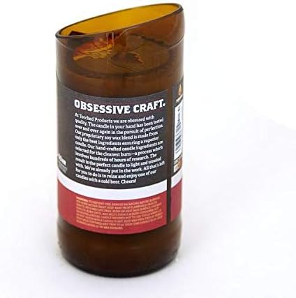 Torched Beer Scented Candles | Natural Soy Wax Candle | Blood Orange IPA Scent 8 oz | Makes a Great Gift for Men, Beer Lovers, and Collectors | Bar Man-Cave Decor and Accessories