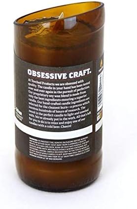 Torched Beer Scented Candles | Natural Soy Wax Candle | Blackforest Lager Scent 8 oz | Makes a Great Gift for Men, Beer Lovers, and Collectors | Bar Man-Cave Decor and Accessories