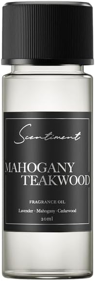 Scentiment Diffuser Oil - Mahogany Teakwood | Aromatherapy Home Fragrance | Luxurious Scent with Notes of Lavender, Mahogany, Cedarwood (20ml)