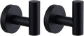 Matte Black Bathroom Towel Hooks SUS 304 Stainless Steel Coat Hook Round Clothes Wall Mounted Towel Coat Robe Hook Cabinet Closet for Bath Kitchen Garage Hotel