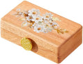 Travel Jewelry Case Small Wood Jewelry Organizer Jewelry Box for Women (Pine Wood Print B)