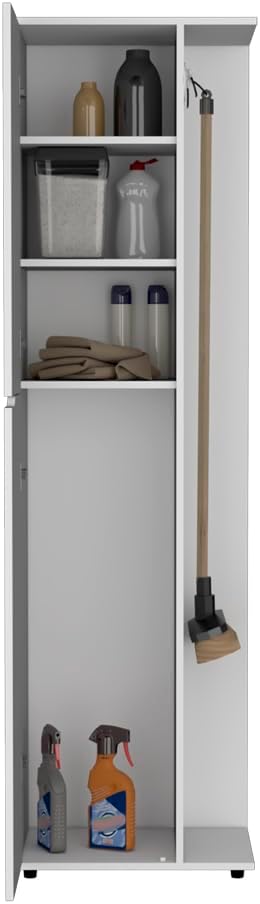 Broom Storage Closet, Kitchen, White