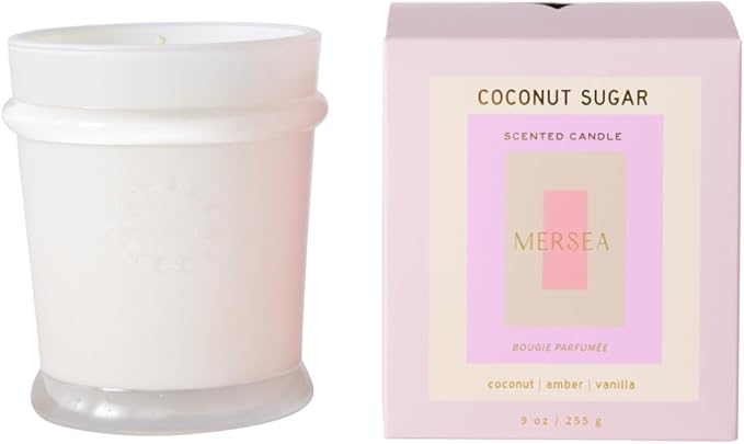 MERSEA Coconut Sugar Boxed Candle, Scented Candle Box (9 oz)