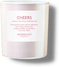 Moodcast Cheers Scented Holiday Candle - Aesthetic Winter Candle for Home, Prosecco, Red Currant & Sparkling Musk, Clean Coco Wax Blend, Vegan, Paraben Free, 50-Hour Burn, Christmas Decor - 8oz