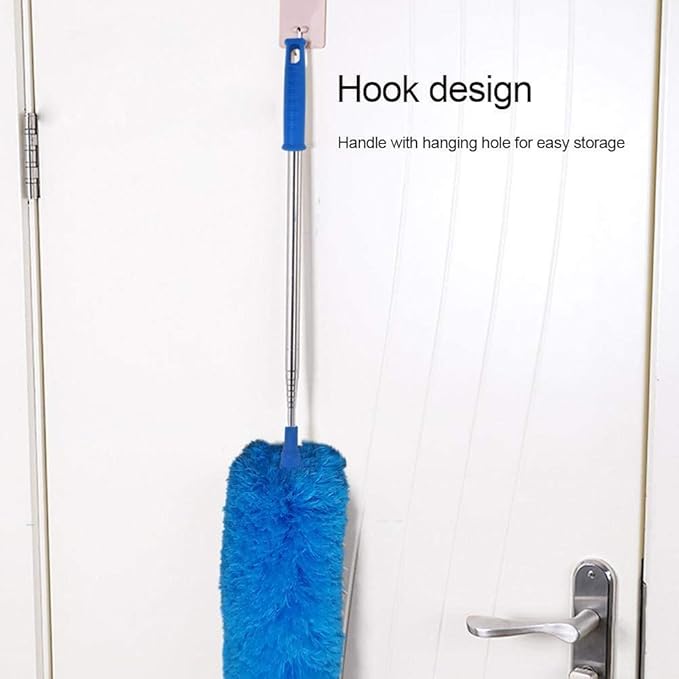 DELUX Microfiber Feather Duster Extendable Duster with 100 inches Extra Long Pole, Bendable Head & Long Handle Dusters for Cleaning Ceiling Fan, High Ceiling, Blinds, Furniture & Cars