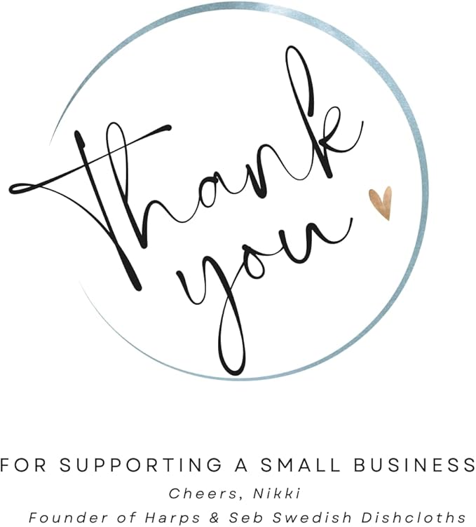 Harps&Seb Swedish Dishcloths for Kitchen Dishcloths - 6 Pack, Reusable Paper Towels with Clips, Super Absorbent Washable Non-Scratch Swedish Dish Towels, No Odor, Biodegradable