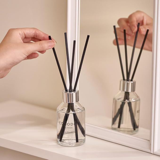 COCODOR Classic Reed Diffuser/White Jasmine/3.4oz(100ml)/1 Pack/Fragrance Scent Essential Oil with Stick Diffuser Set for Home Bathroom Shelf Décor