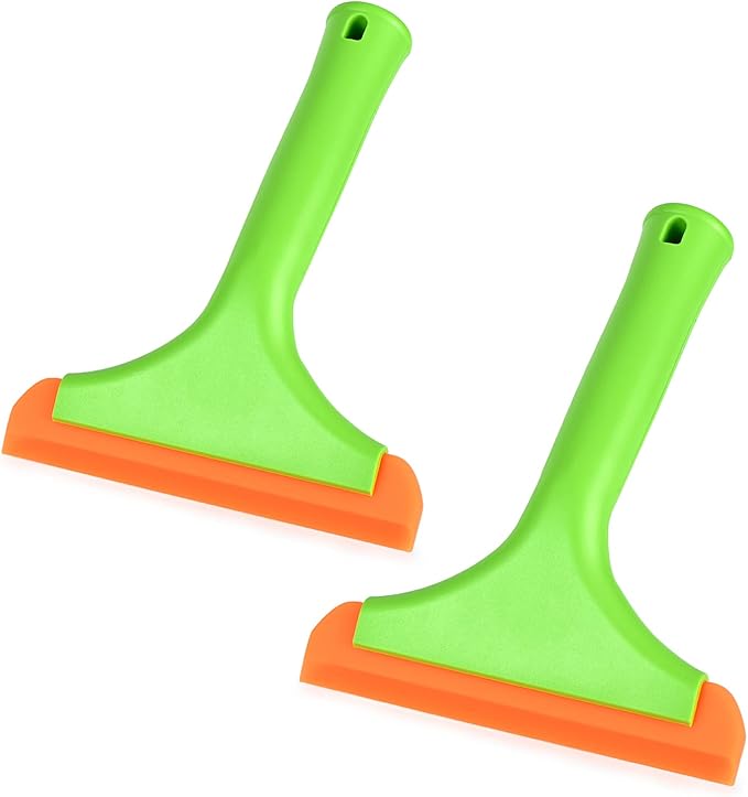 Gomake Small Silicone Squeegee Window Shower Squeegee Tool,Auto Water Blade for Car Windshield, Window, Mirror, Glass Door,Bathroom