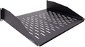 NavePoint 2U 19-Inch Universal Vented Rack Mount Cantilever Server Cabinet Shelf 14-Inches Deep Black