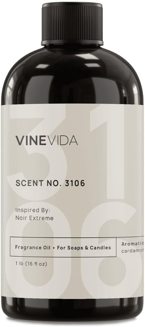 VINEVIDA Scent NO. 3106 Fragrance Oil - 16oz (1lb) - Inspired by: Noir Extreme Fragrance Oil for Candle Making - Made in USA Candle Scents Scents for Soap Making