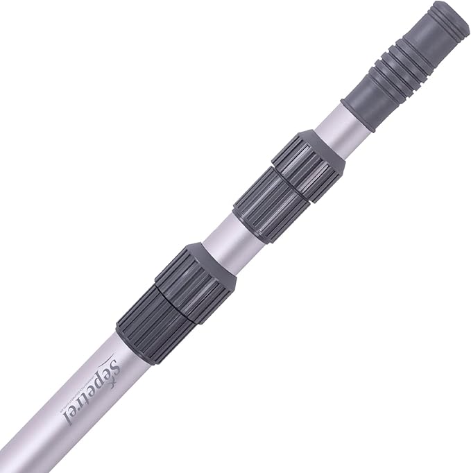 Sepetrel Pool Pole - Professional 12 Foot Telescoping Swimming Pool Cleaning Poles,Adjustable Telescopic Pole,for Skimmer Net,Brush,Vacuum Head