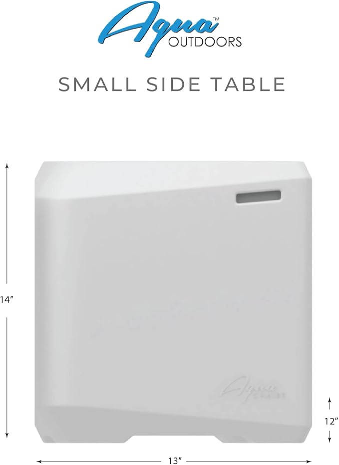 Aqua Outdoors in-Pool Chaise Set - Two Chaises - Two Headrest Pillows and One in Pool Side Table - for ledges up to 9" inches (Grey Granite-Blue)