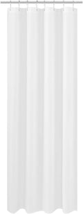 N&Y HOME Fabric Shower Curtain Liner Extra Long Stall Size 48 x 84 inches, Hotel Quality Washable White Shower Liner, 48x84