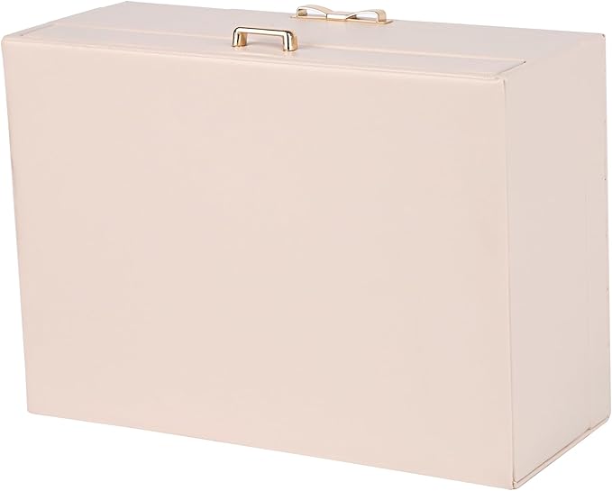 HofferRuffer Jewelry Box with Drawer for Women‌ Girls, Faux Leather Storage Jewelry Organizer Jewelry Case with Two Layers Display for Earrings Rings Necklaces (White)