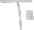 DNZPFU Shower Squeegee for Glass Doors, Mirror Window Tile Scrubber Cleaner with Hook Silicone (Gray)