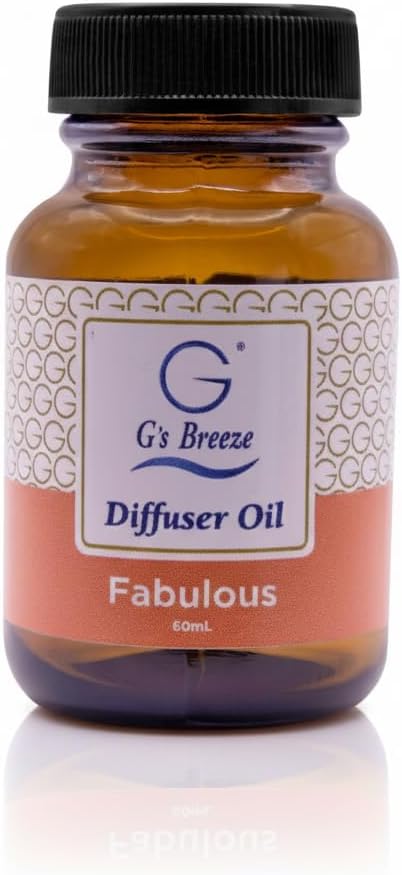 G's Breeze Fabulous Diffuser Oil – 60ml Soft & Soothing Fabulous Scent, Long-Lasting Aroma for Nurseries, Bedrooms, & Living Rooms, Easy Refill for Essential Oil Diffuser