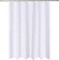 N&Y HOME Long Fabric Shower Curtain Liner 72 x 78 inches Longer Length, Hotel Quality, Washable, Water Repellent, White Spa Bathroom Curtains with Grommets, 72x78