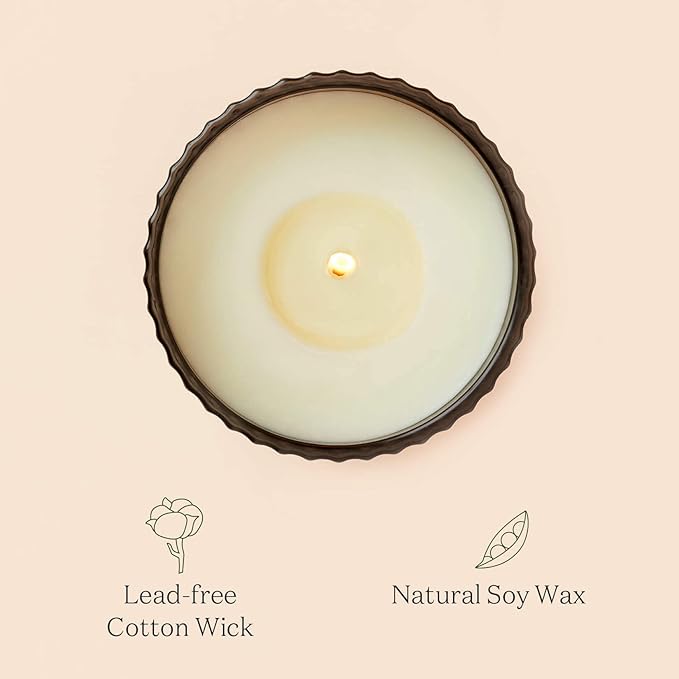 LA JOLIE MUSE Santal Himalayen Candle, Amber Scented Candles Gifts for Women, Natural Soy Candle, Candles for Home Scented, Luxury Glass Jar Candles for Home Decor, 60 Hours Long Burning, 11 Oz