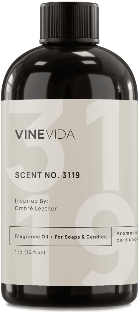 VINEVIDA Scent NO. 3119 Fragrance Oil - 16oz (1lb) - Inspired by: Ombré Leather Fragrance Oil for Candle Making - Made in USA Candle Scents Scents for Soap Making