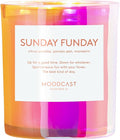 Moodcast Sunday Funday Scented Candle - Aesthetic Candle for Home, Citrus, Pomelo Zest & Mandarin, Clean Coco Wax Blend, Vegan, Paraben Free, 45-Hour Long Lasting Burn - 8oz