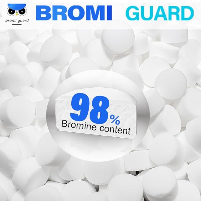【1 Inch 5.5 Lbs】 Bromine Tablets for Spa Hot Tub Chemical Tabs Brominating Tablets Spa Hot Tub Chemical Sanitizer