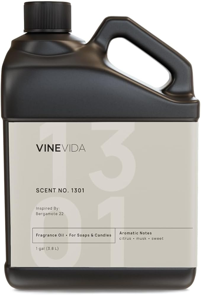 VINEVIDA [128oz] Scent No.1301 Fragrance Oil for Candle and Soap Making - Made in USA Natural Candle Fragrance Oil