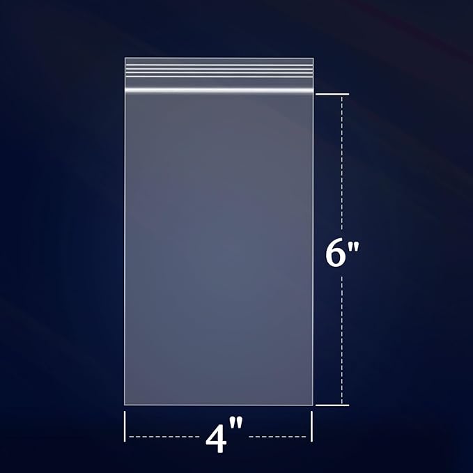 iMailer - 500 Count - 4" x 6" Small Plastic Bags- 2 Mil Clear Reclosable Bags