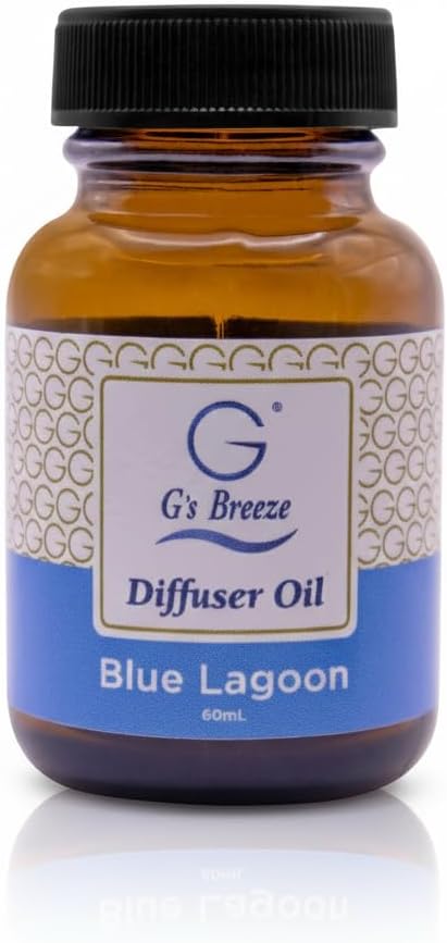 G's Breeze Blue Lagoon Diffuser Oil – 60ml Soft & Soothing Blue Lagoon Scent, Long-Lasting Aroma for Nurseries, Bedrooms, & Living Rooms, Easy Refill for Fragrance Oil Diffuser