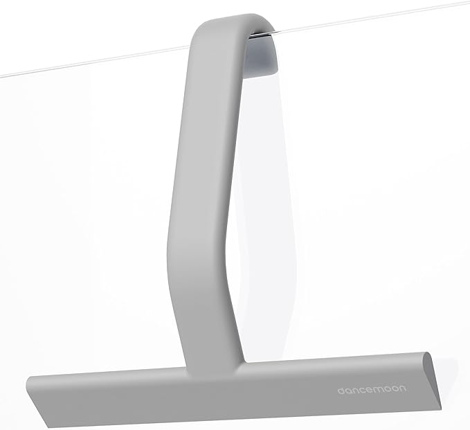 dancemoon JustHang Shower Squeegee for Glass Doors, All-One-Piece Silicone with Built-in Hook Design for Easy Hanging, Household Window Mirror Squeegee for Bathroom, Glass, Kitchen, Tile Wall, Car