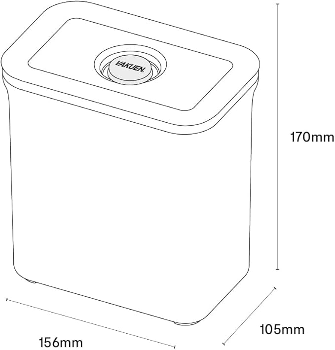 VAKUEN Premium Airtight Food Storage Containers, Rectangular 2PC-SET(2.11qt), Smart One-Click Seal Lid, 100% Leak Proof, Keep Food Fresh Longer, BPA-FREE, Dishwasher/Freezer & Microwave Safe