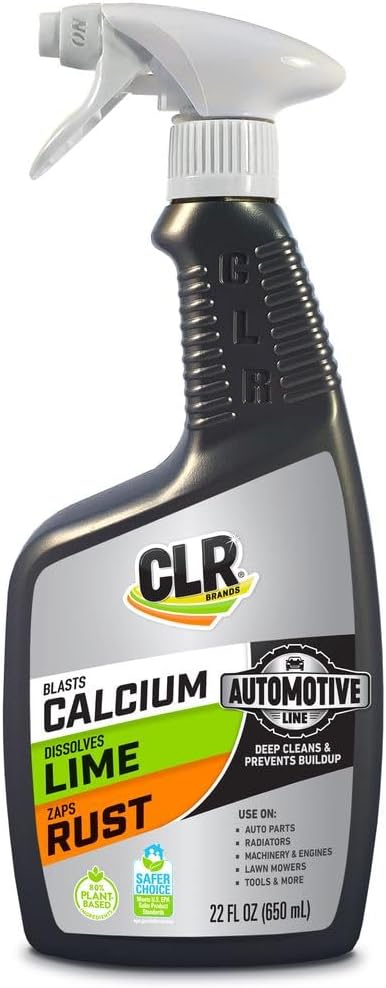 CLR Brands Automotive Calcium, Lime & Rust Remover Spray, 22 oz., Cleaning Spray for Multiple Surfaces, EPA Safer Choice Certified, Ammonia, Phosphate and Bleach Free Cleaner