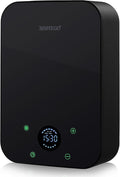 Waterless Essential Oil Diffuser, Portable Bluetooth Aromatherapy Device for Home, 24/7 Customizable Schedule, 1600 sq ft Coverage, 2×D Cell or Plug-in Powered (Dual Power-Black)
