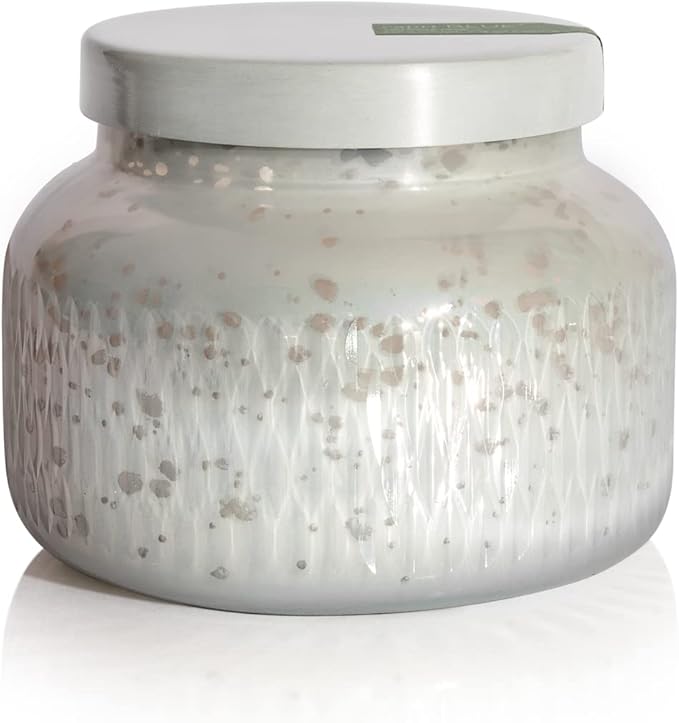 Capri Blue Holiday Mercury Jar Candle - Luxury Scented Candles for Home Decor - Long Lasting Soy Wax Blend- Decorative Jar for Holidays - Signature (Crystal Pine, 19 oz)