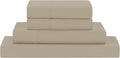 Modern Threads Soft Microfiber Solid Sheets - Luxurious Microfiber Bed Sheets - Includes Flat Sheet, Fitted Sheet with Deep Pockets, & Pillowcases Taupe Full