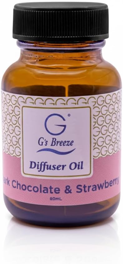 G's Breeze Dark Chocolate & Strawberry Diffuser Oil - Gentle Fragrance & Soothing Aroma of Velvety Dark Chocolate with Juicy Strawberry - Long-Lasting - Ideal for Home, or Office - 60 ML
