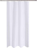 N&Y HOME Fabric Shower Curtain Liner 40 x 72 inches Bath Stall Size, Hotel Quality, Washable, Water Repellent, White Spa Bathroom Curtains with Grommets, 40x72