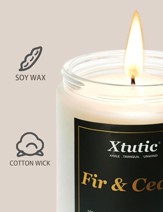 Scented Soy Candles Sets, 7oz in White Frosted Jar - 200-Hour Burn Time, Aromatherapy Candle for Home Decor, Cozy Gifts for Any Occasion,Ideal Gifts for Women
