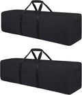 Urbanstand 48 Inch Extra Large Duffle Bag for Travel, Sports Gear Storage Bag with 2-way Lockable Zippers, Long Canvas Duffel Bag for Tent Camping tripod (Black 48inch 2Pack)