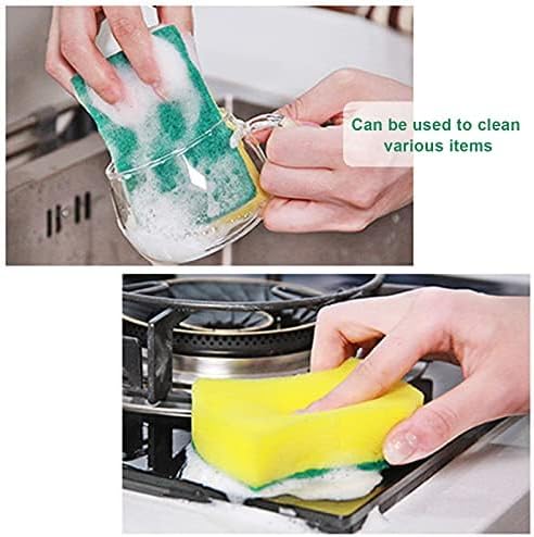 Sponge Individually Wrapped Kitchen Dishwashing Sponge, Non Scratch Scouring Pad, Odor-Free Sponge Wipes for Travel Apartments(Green 800 Pack)