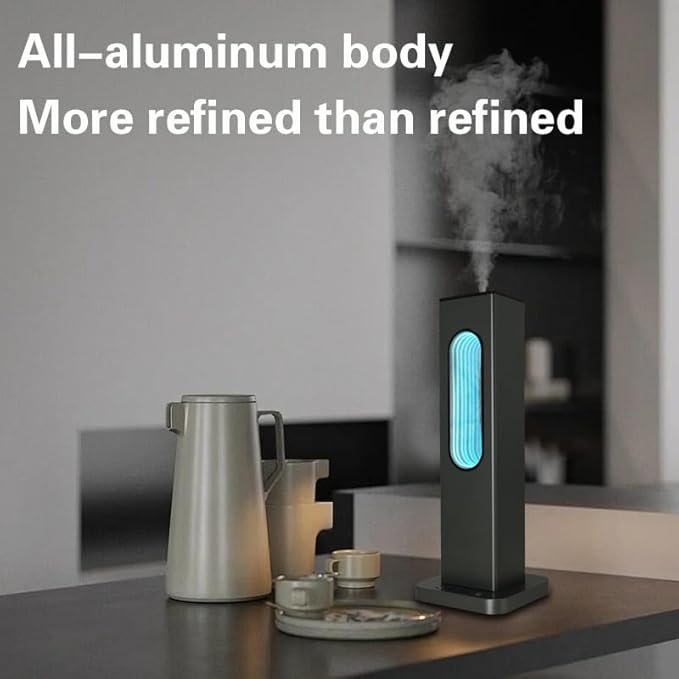 Waterless Diffusers for Home,Large Room with APP WiFi Control,Essential Oil Scent Diffuser Covers 2512 Sq Ft,Protable Rehargeable Diffuser 10000mA,Includ Bergaomt,Lavender Oils(Black)