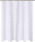 N&Y HOME RV Shower Curtain or Liner Fabric 60 x 64 inches, Perfect for Camping Travel Trailer, White Bathroom Curtains with Grommets, 60x64