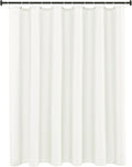 Biscaynebay Hotel Quality Fabric Shower Curtain Liners 72" X 72", Ivory Water Resistant Bathroom Curtains Rust Resistant Grommets Weighted Bottom Hem Machine Washable