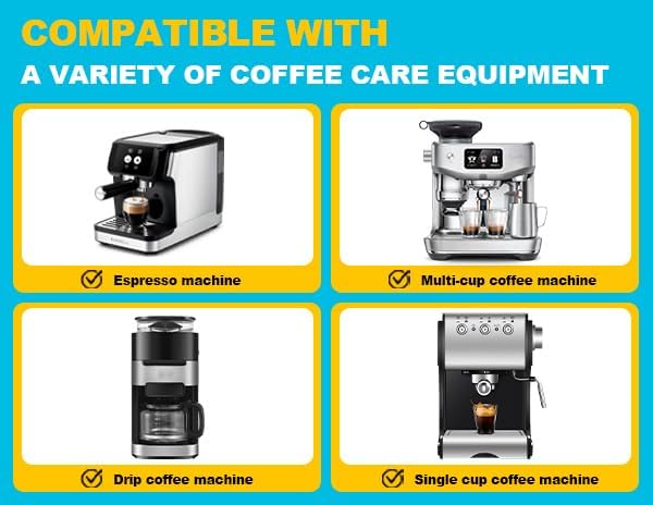 EKoBRIT Coffee Machine Descaler & Cleaner Tablets – 24 Count, Compatible with Nespresso, Keurig, Ninja, Breville, De’Longhi, Miele & More, Coffee Maker Cleaning Tabs for Drip & Espresso Machines