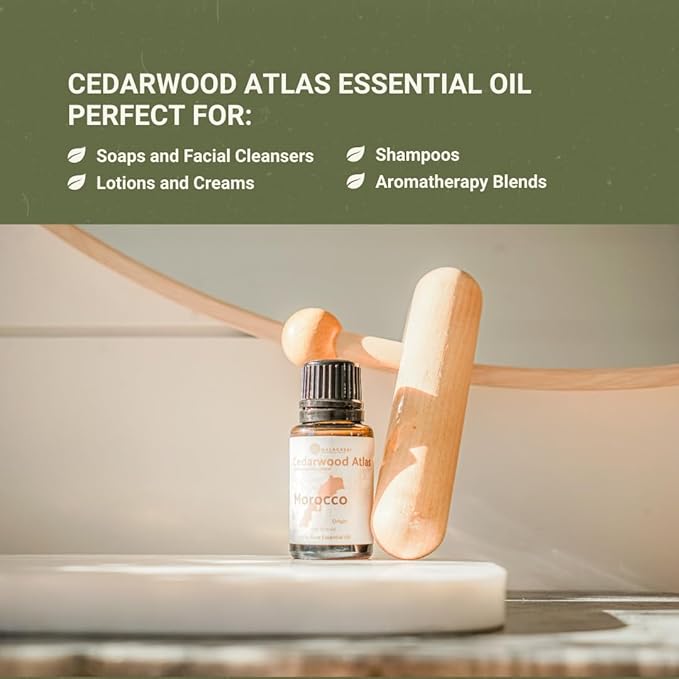 Pure Cedarwood (Atlas) Essential Oil (22lbs) - Direct from Malagassi Essential Oils Farm in Morocco - Essential Oils for Diffusers and Aromatherapy | Pure Therapeutic Grade