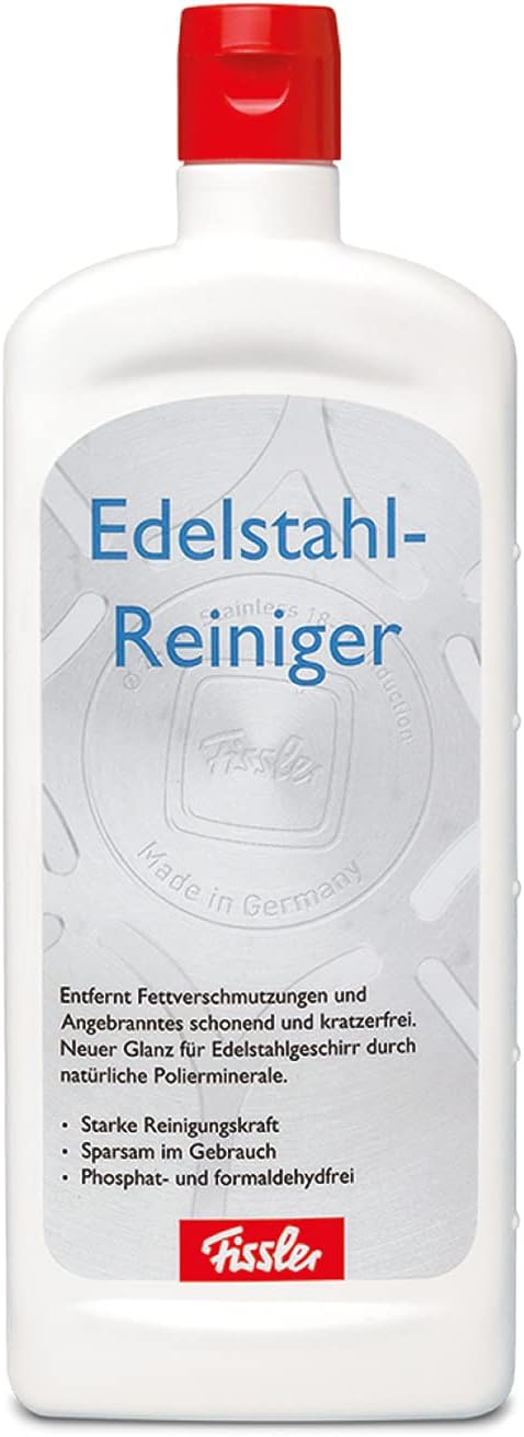 Fissler Stainless Steel Cleaner - Phosphate-Free, Biodegradable Cleanser for Scratch-Free Cleaning & Polishing
