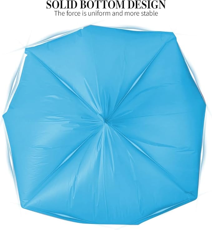 5 Rolls Small Trash Bags - 200 Counts Durable 4 Gallon Small Garbage Bags for home office kitchen Bathroom Bedroom Trash Can liners（Blue）