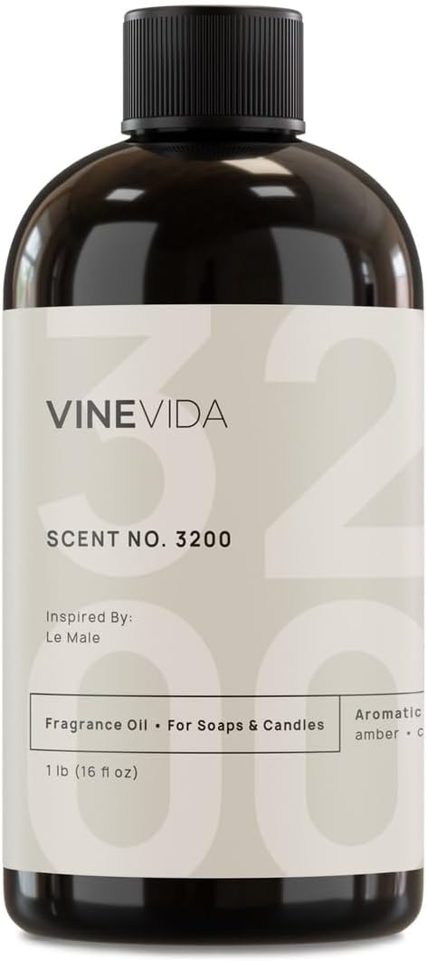 VINEVIDA [16oz] (Our Version of) Jean Paul Gaultier Le Male Fragrance Oil for Candle Making and Soap Making - Premium Candle Scents for Soy Candles