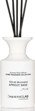 M&SENSE Reed Diffuser Set, 10.14 fl oz Large Reed Diffuser, Apricot Sage Scented with Natural Essential Oils, Long Lasting with 7 Sticks, Non-Toxic Home Fragrance Reed Diffuser for Bedroom, Bathroom